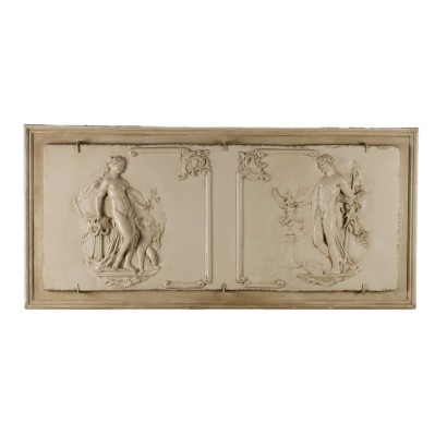 Plaster bas-relief with mythological figures