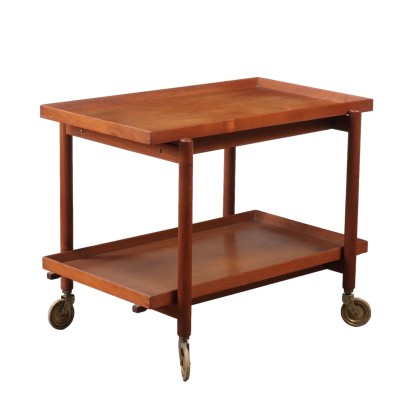 Vintage Kitchen Cart Teak Sliding Top Italy 1960s