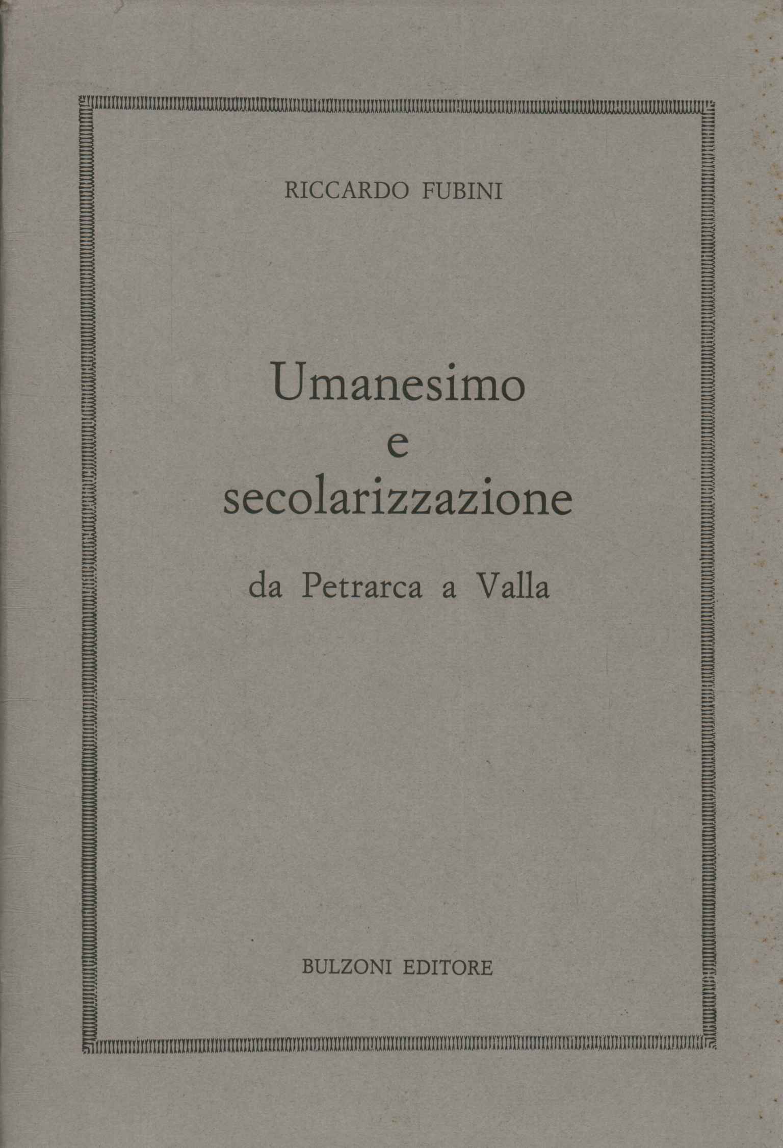 Umanesimo e secolarizzazione