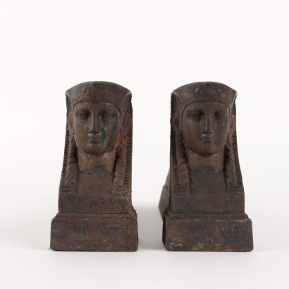 Pair of Iron Andirons