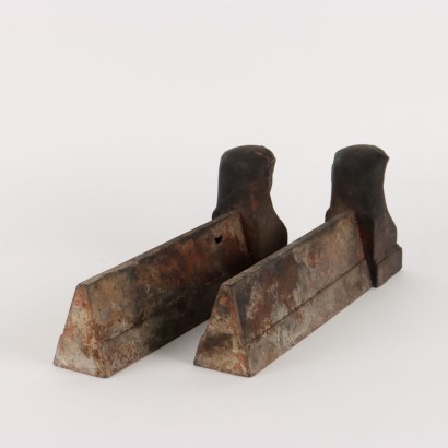 Pair of Iron Andirons