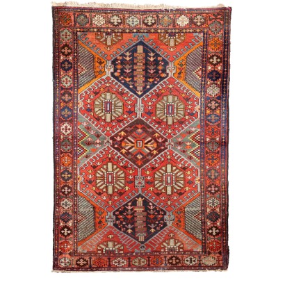 Antique Malayer Carpet Cotton Wool Heavy Knot 76 x 51 In