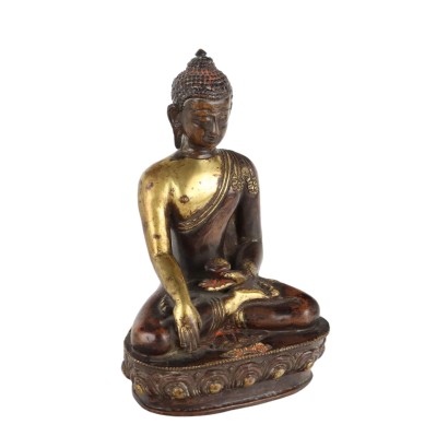 Antike Skulptur Buddha aus Bronze des XIX Jhs