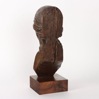 Buste de Femme Sculpture en Bois