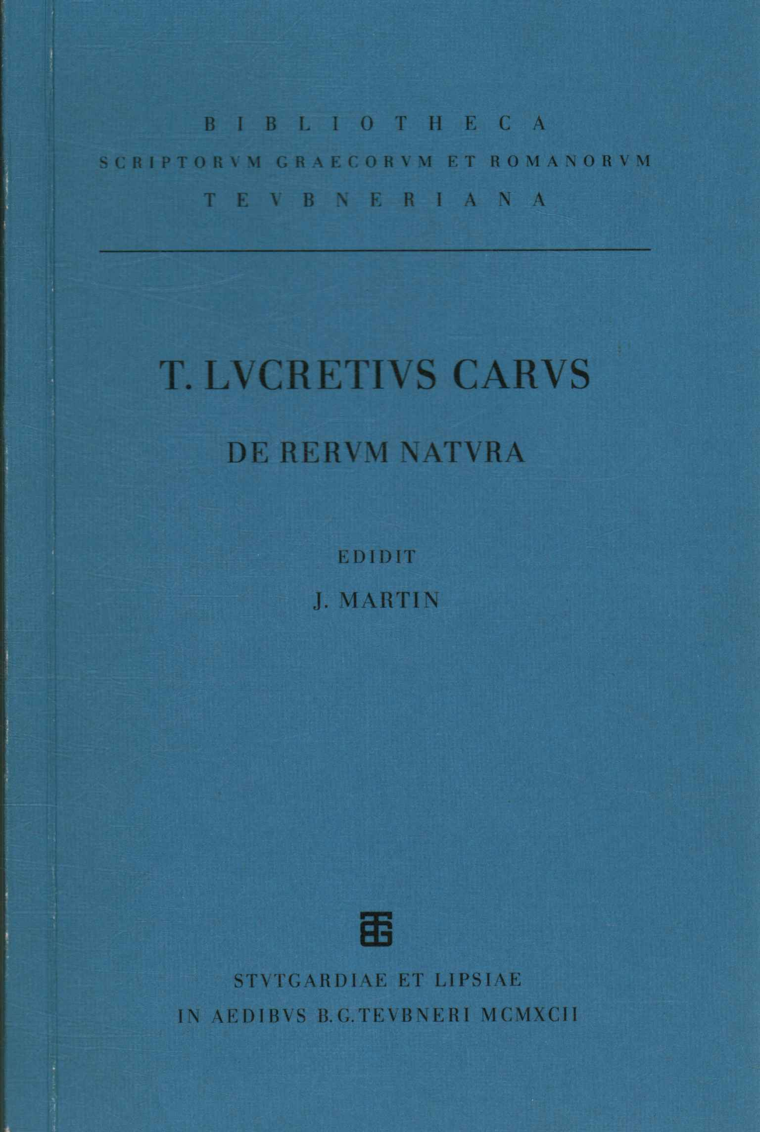 T. Lucreti dear de rerum natura. Books