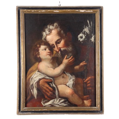 Peinture de Saint Joseph et de l'Enfant Jésus