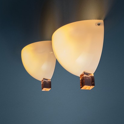 Pair of Venini wall lights, 'Victoria' Venin lamps