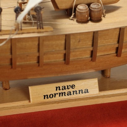 Modello Nave Normanna in Teca