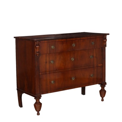 Antique Chest of Drawers Restoration Walnut 3 Drawers Italy '800