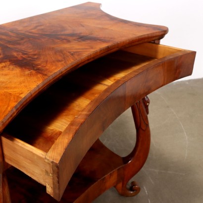 CONSOLE, Console in mahogany and mahogany feather