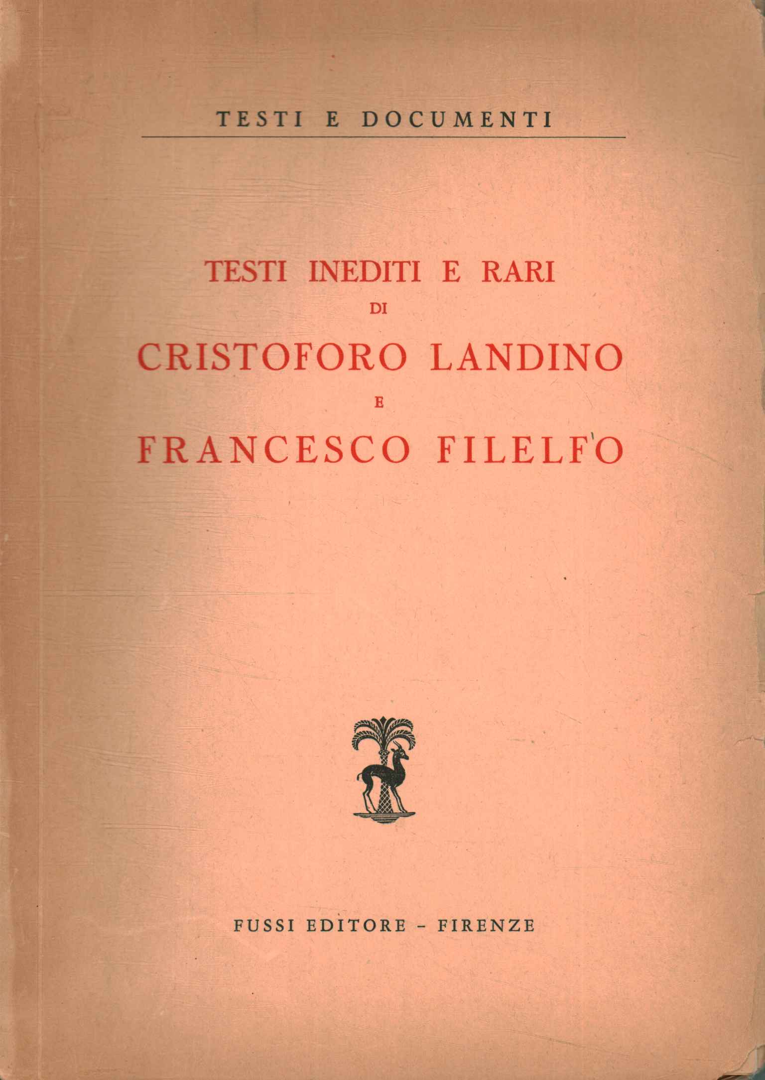 Unpublished and rare texts by Cristoforo Lan