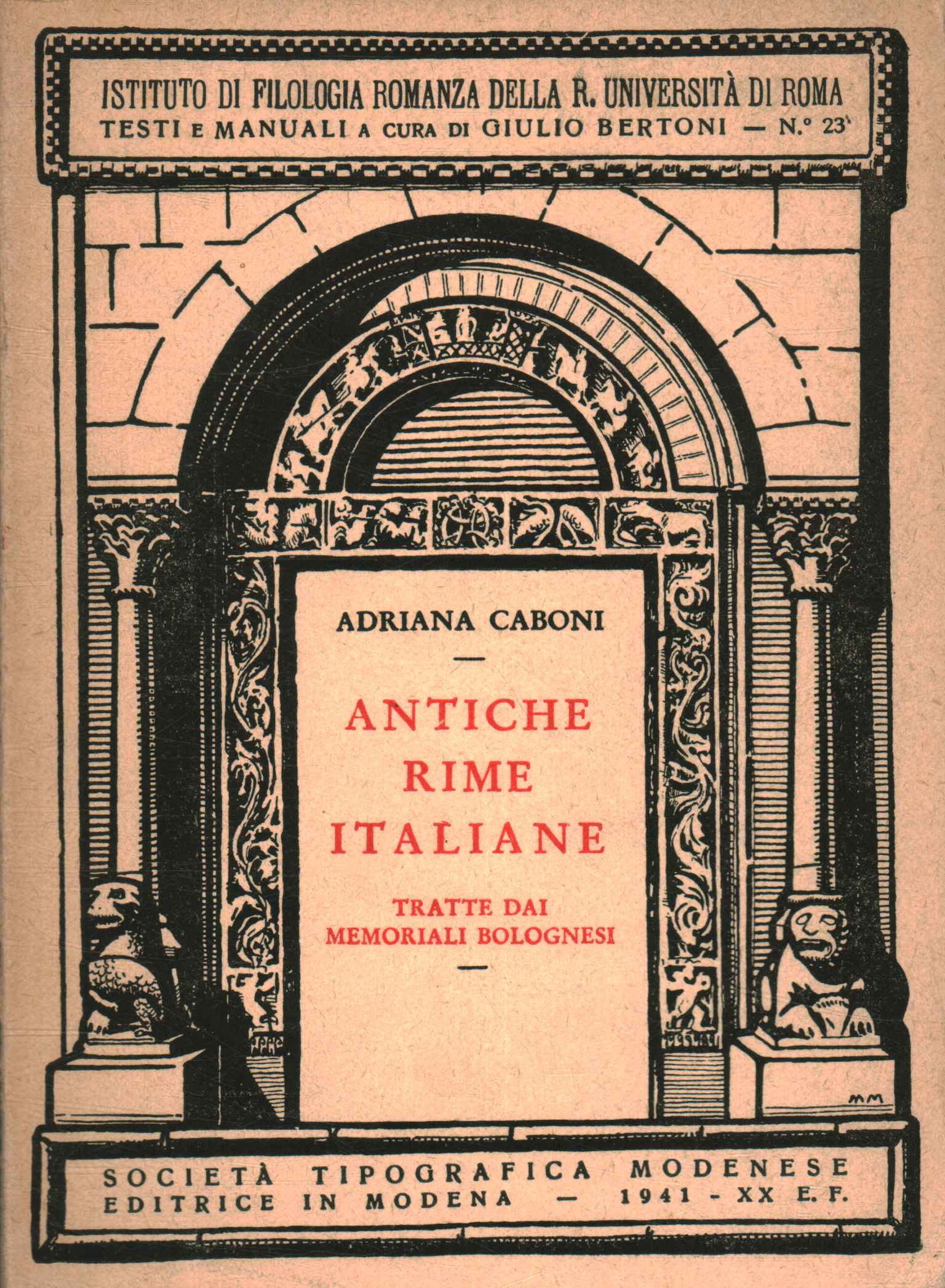 Ancient Italian rhymes taken from the memory