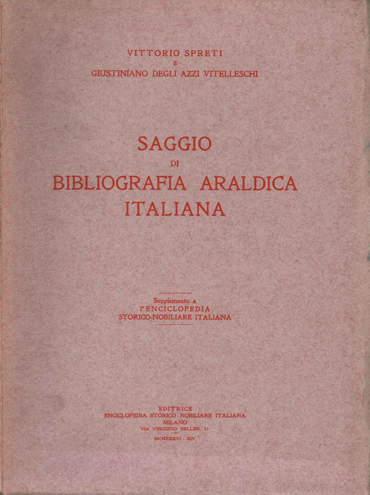 Essay on Italian heraldic bibliography