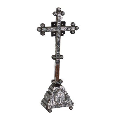 Crucifix in Wood and Mother of Pearl