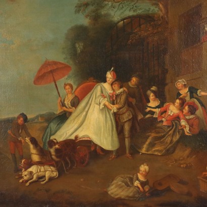 Painting Outdoor Gallant Scene