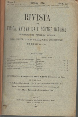 Rivista di fisica, matematica e scienze naturali