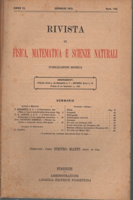 Rivista di fisica, matematica e scienze naturali