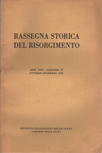 Reseña histórica del Risorgimento año XLVI fasc, AA.VV.