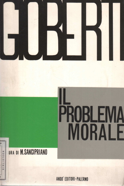 Il problema morale, Vincenzo Gioberti