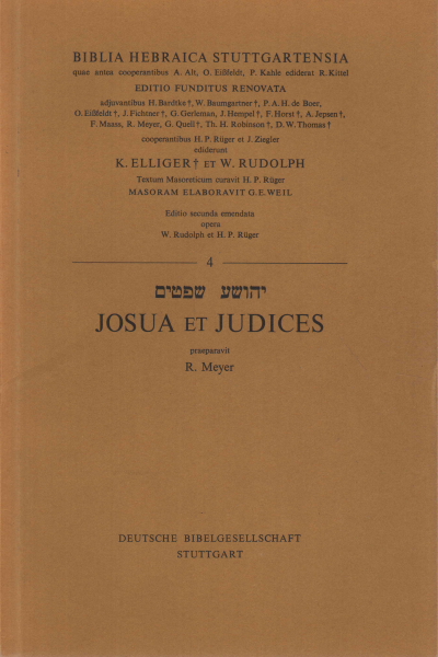 Josua et Judices, W. Rudolph, et H. P. Rüger
