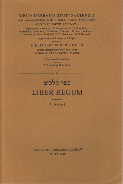 Liber regum, W. Rudolph and H. P. Rüger