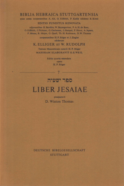 Liber Jesaiae, HP Rüger