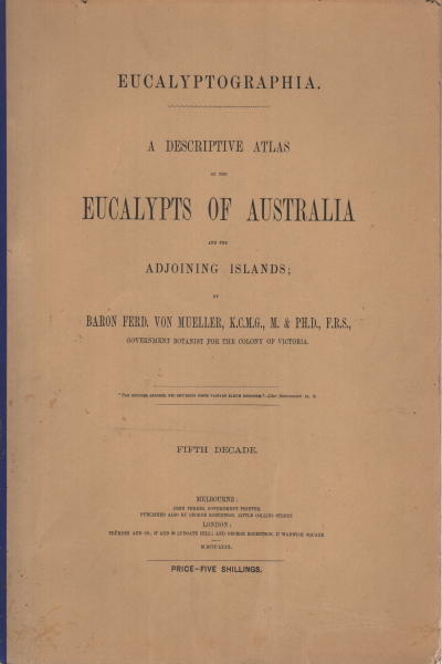 Un atlas descriptivo de los eucaliptos de Australia, AA.VV.