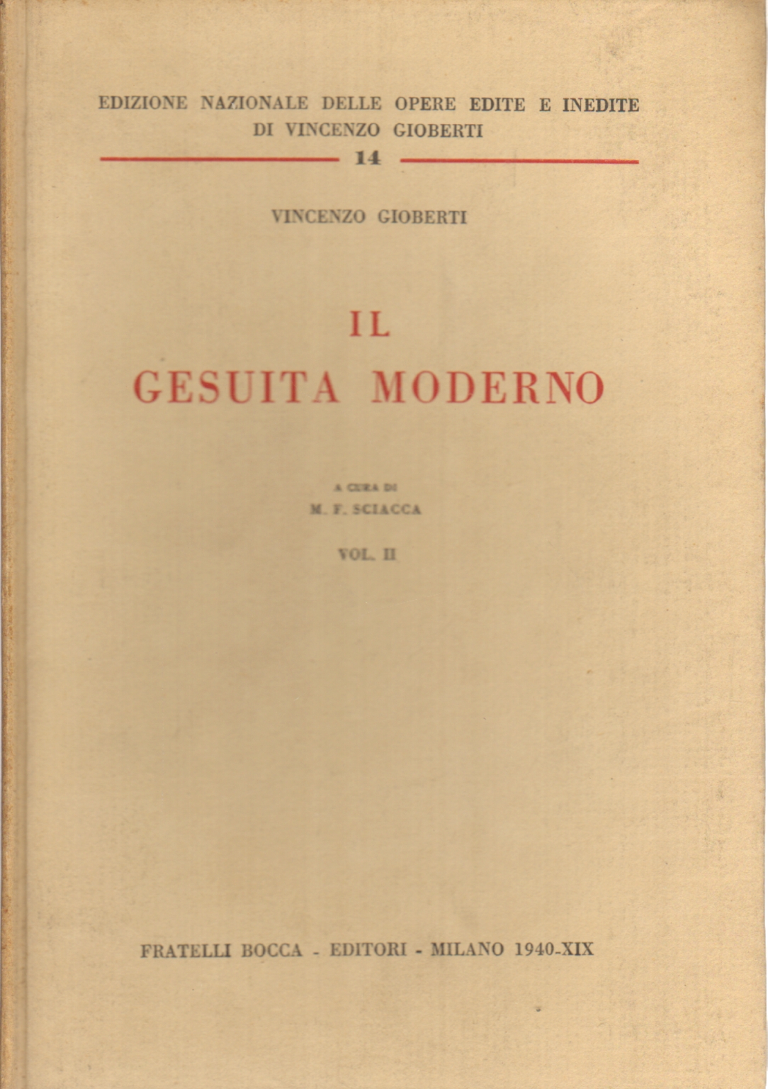 El jesuita moderno Volumen II, Vincenzo Gioberti