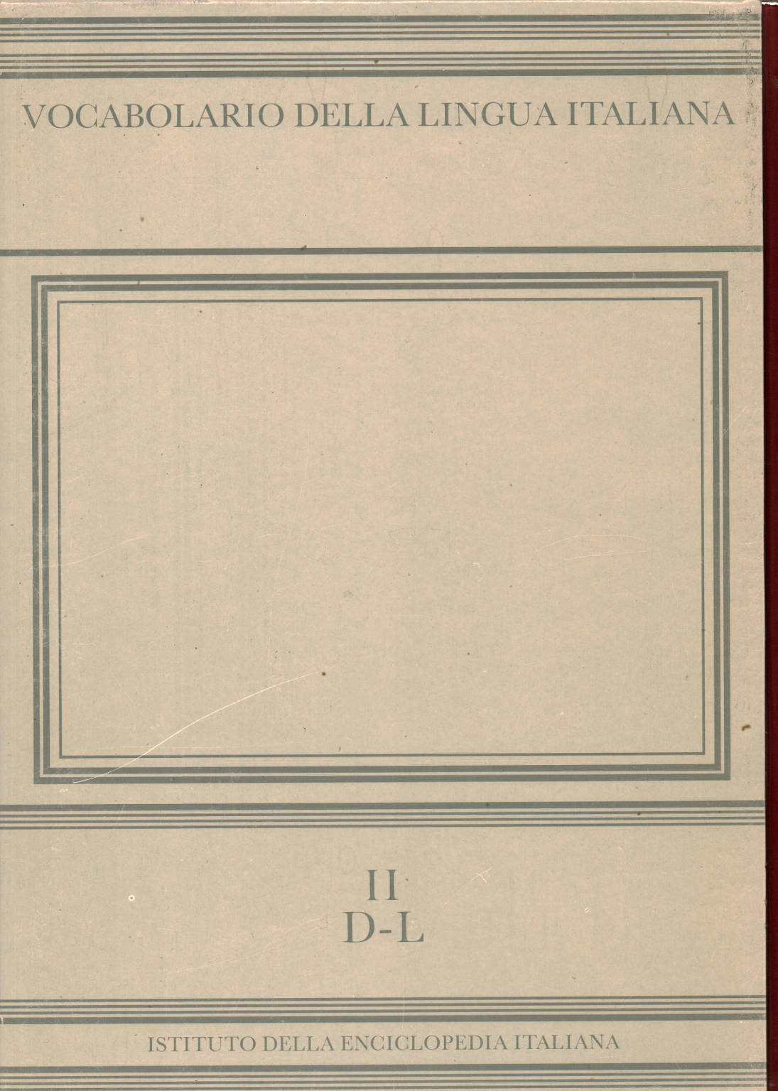 Vocabulary of the Italian language (II D-L), AA.VV.