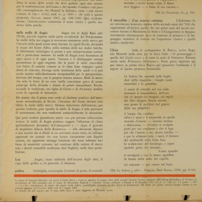 Feuille volante compilée par Eugenio Montale et Gior, s.a.