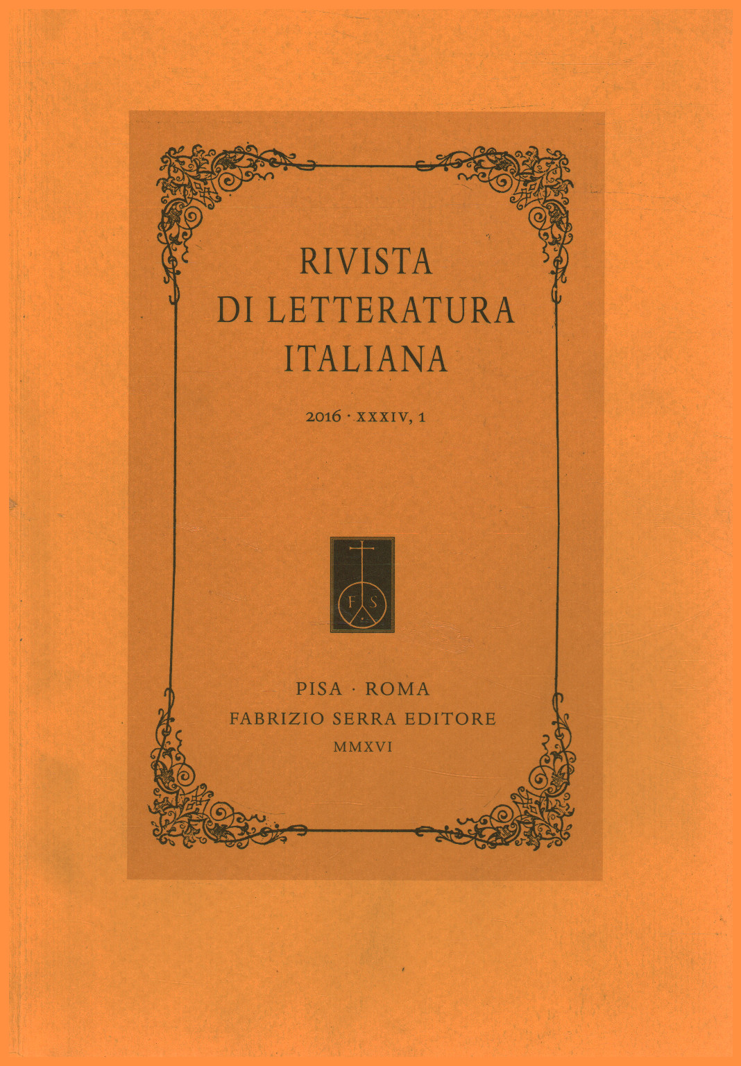 Rivista di letteratura italiana 2016,XXXIV,1, s.a.