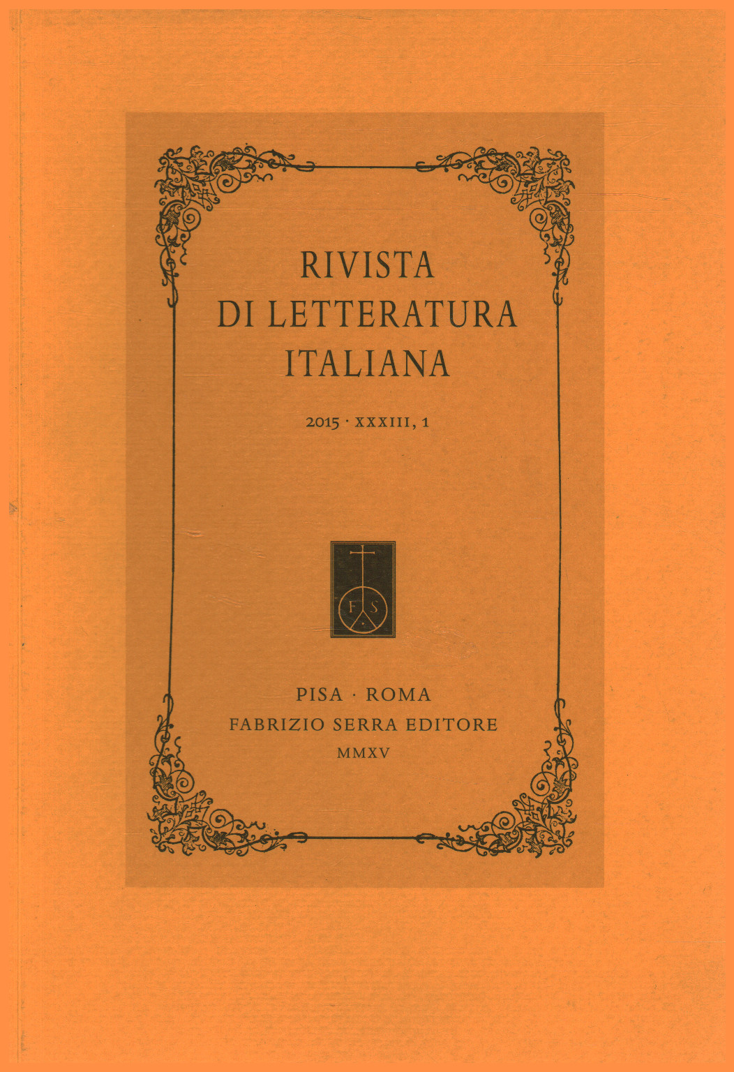 Revista de literatura italiana de 2015,XXXIII,1, s.una.