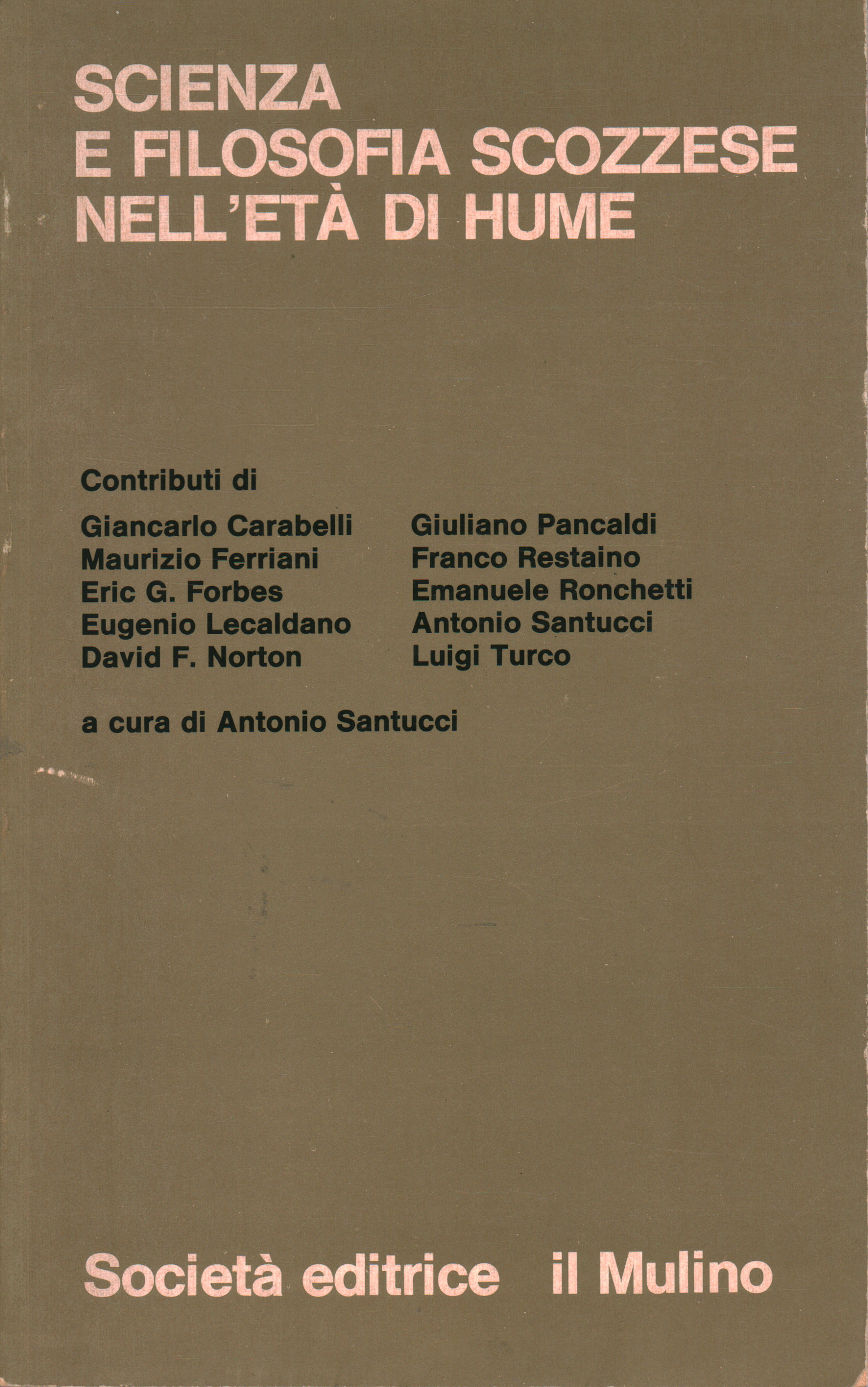 Science et philosophie écossaises à l'époque de Hume, Antonio Santucci