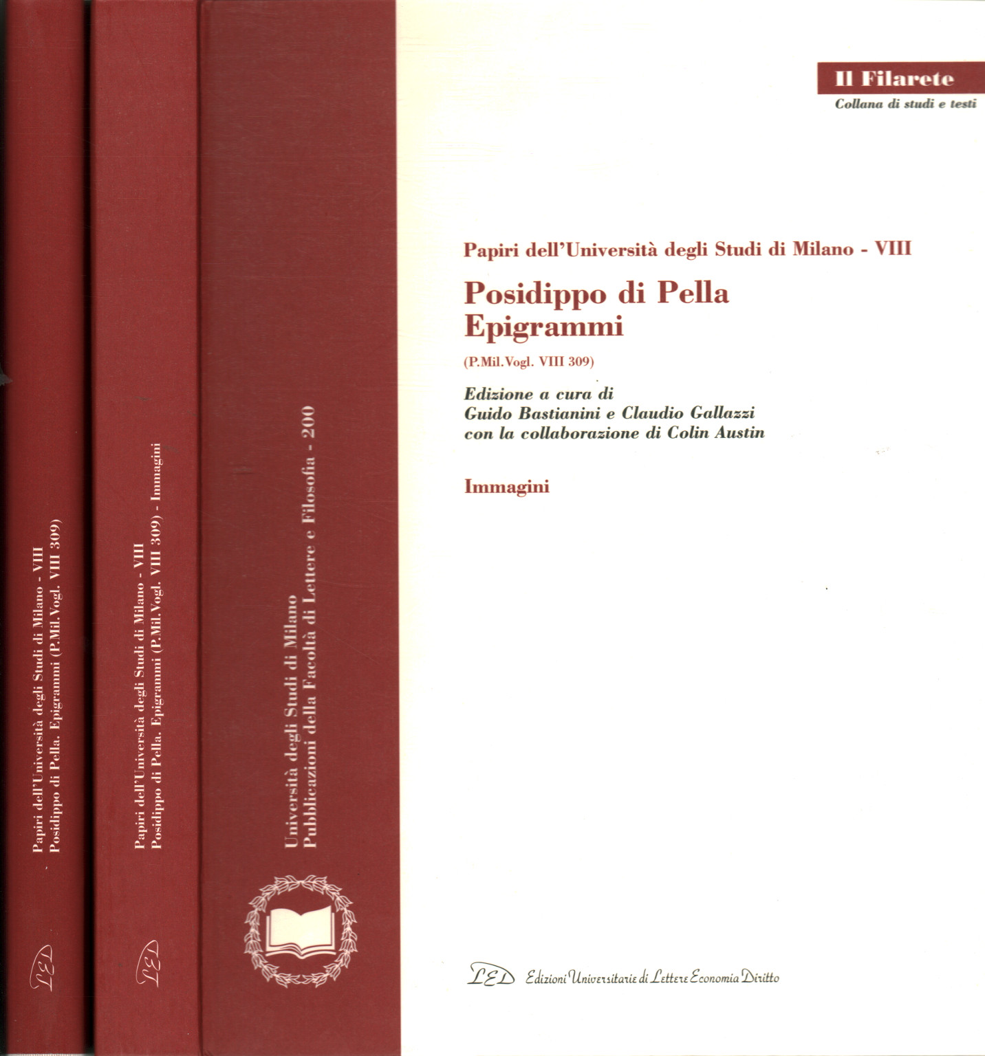 Papyri of the University of Milan VIII, Guido Bastianini Claudio Gallazzi Colin Austin