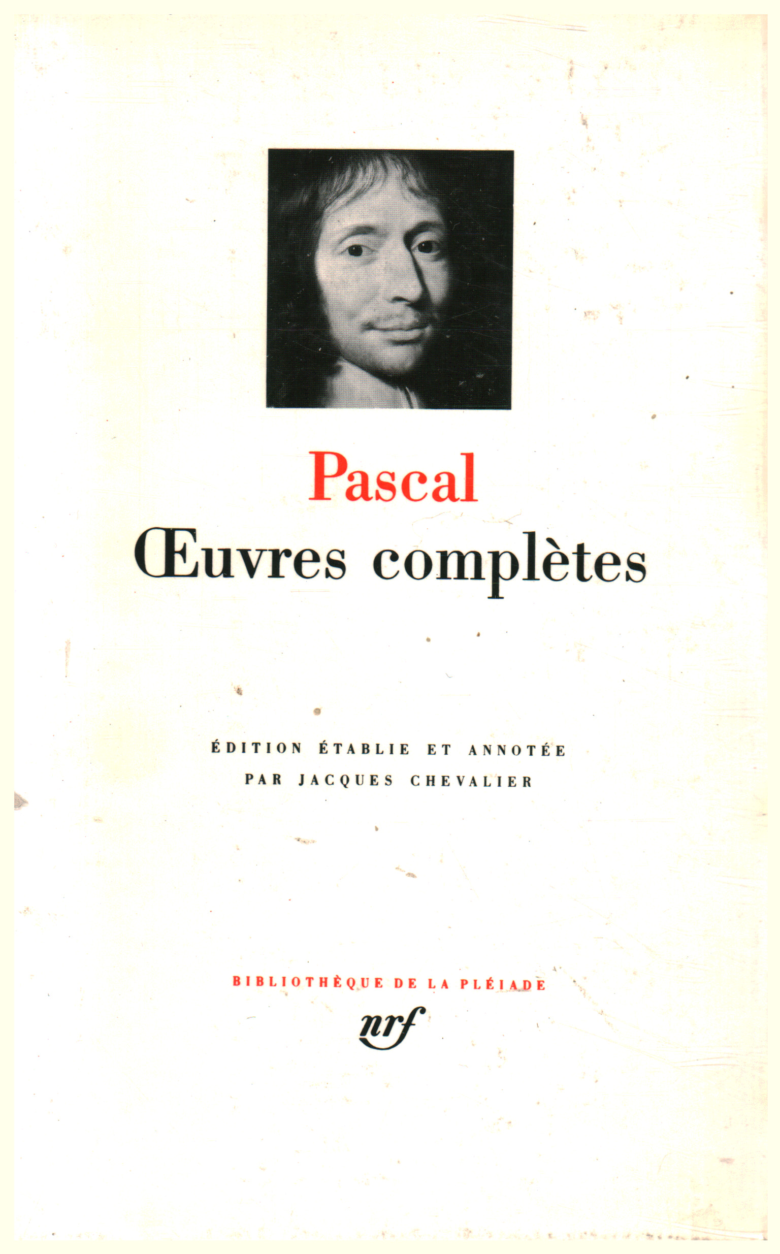 uvres complètes, Pascal