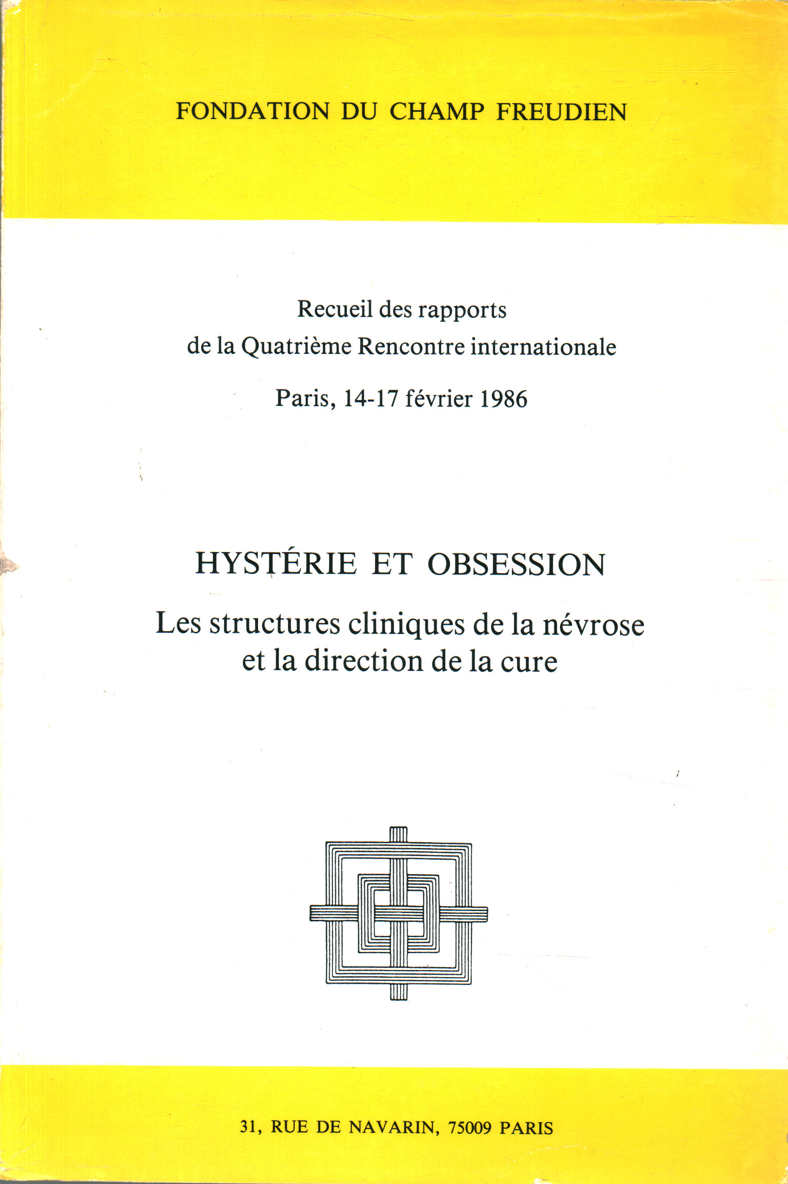 Hysterie et obsession. Les structures cliniques de, AA.VV