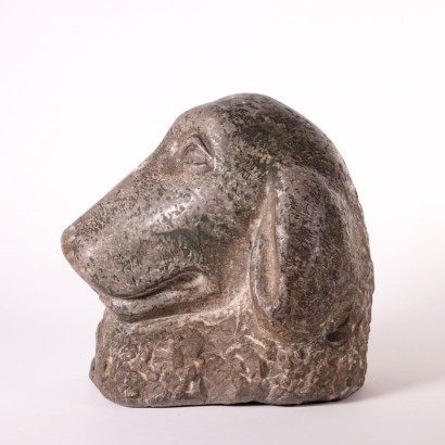 Tête de Chien, Sculpture en Marbre, Italie, '900.