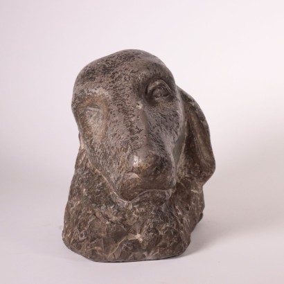 Tête de Chien, Sculpture en Marbre, Italie, '900.