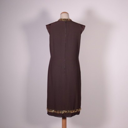 Vintage Kleid Seide Gr. 50 Italien 1960er-1970er