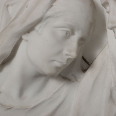 Bas-Relief By Giulio Bracca Marble Italy 19th Century