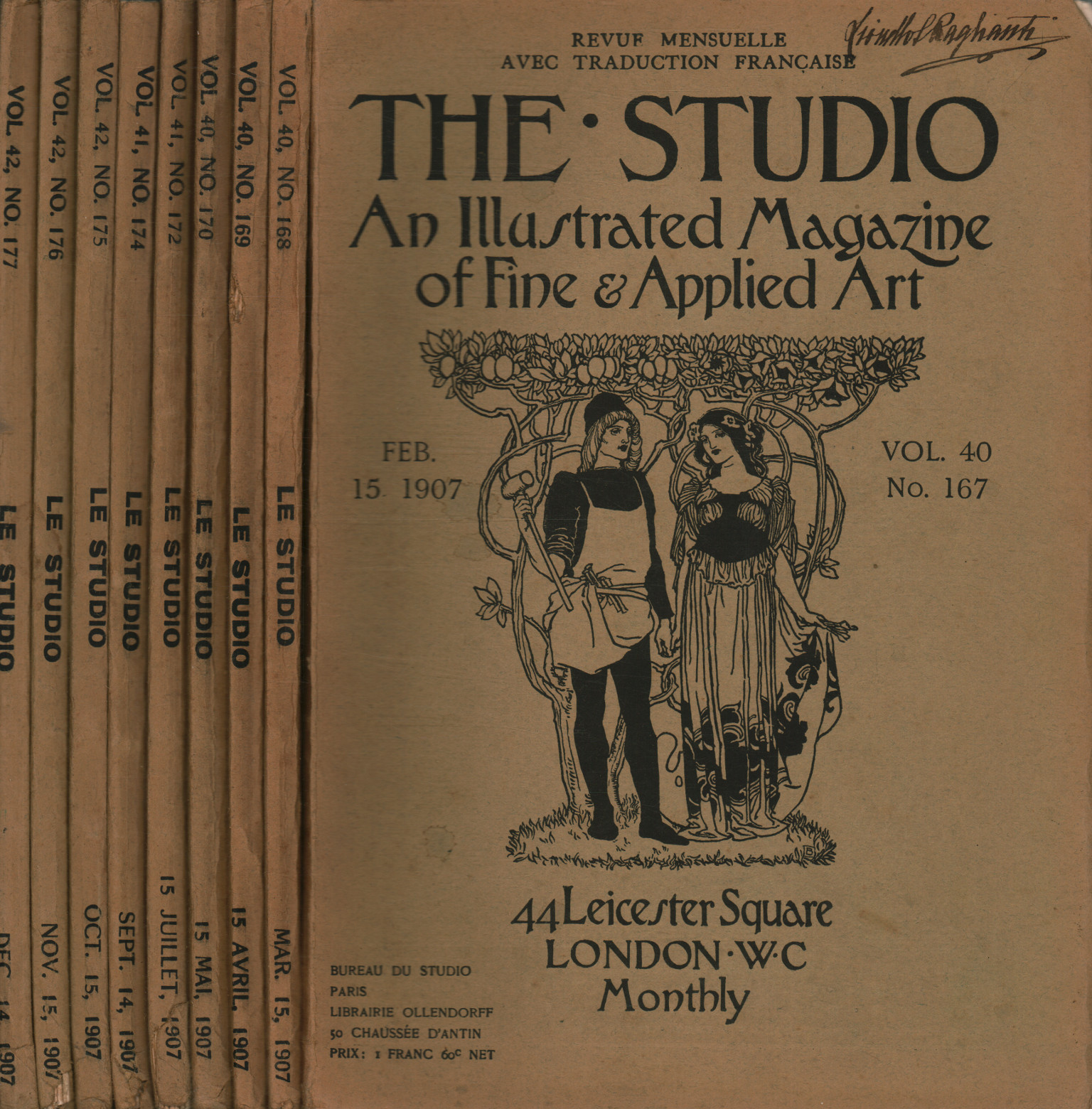 The Studio annata 1907 (9 fascicoli):