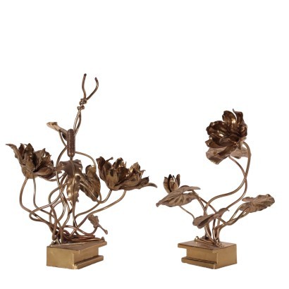 Pair of Sculptures Maison Jensen Style Brass France 1970s