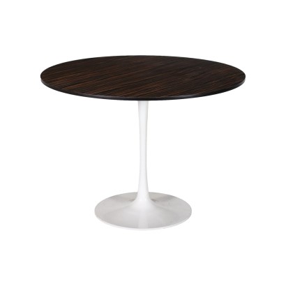 Table Ronde Style Tulip Alluminium Laqué Palissandre Italie 60s-70s