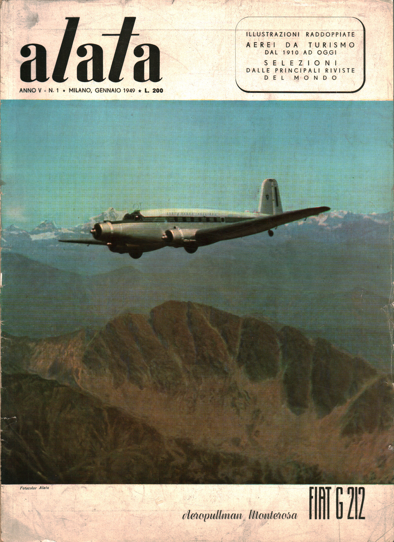 Alata. Anno V (1949) nn. 1-7 (gennaio-