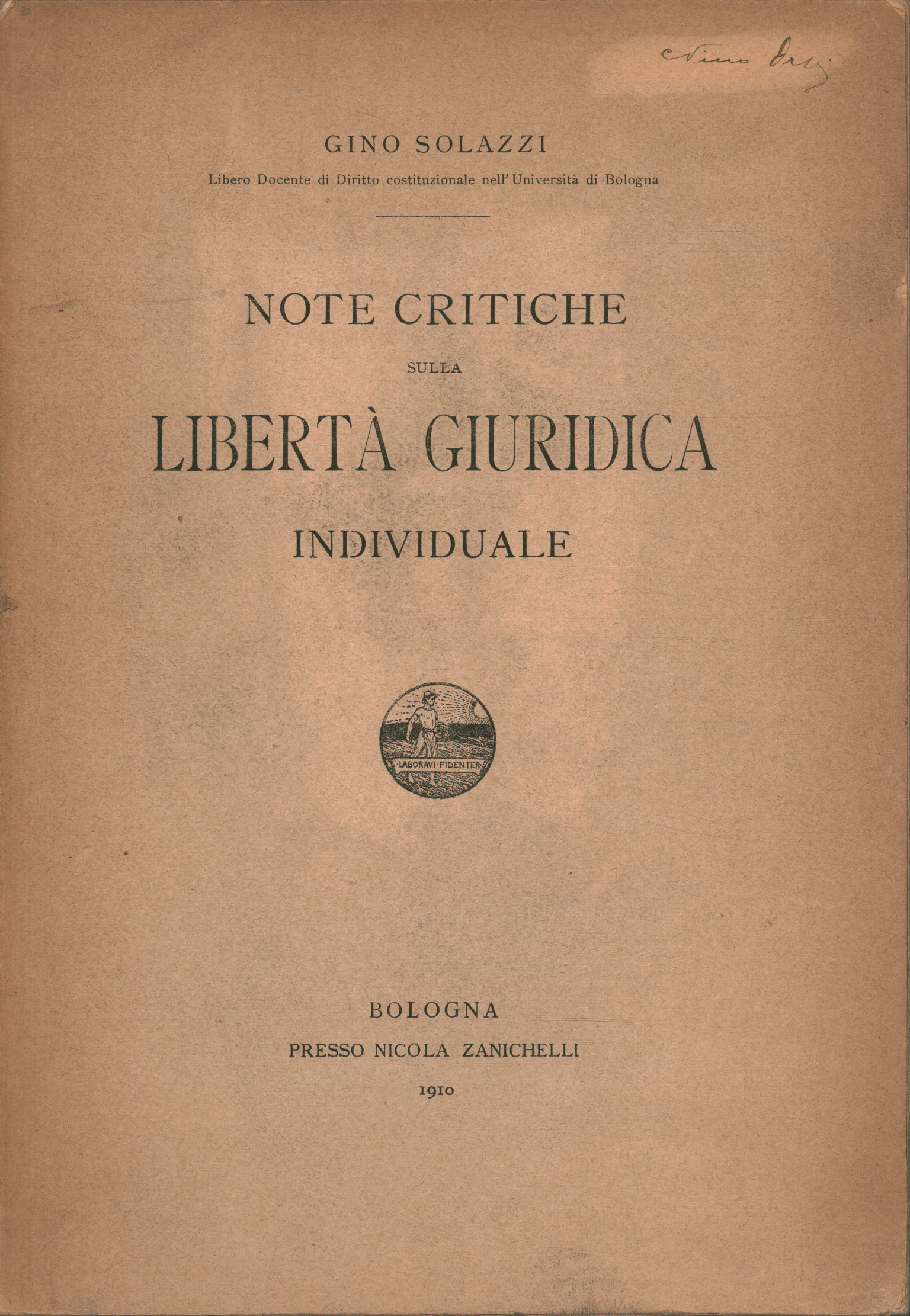 Note critiche sulla libertà giuridica