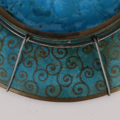 Assiette Cloisonné Cuivre Japon XIX-XX Siècle