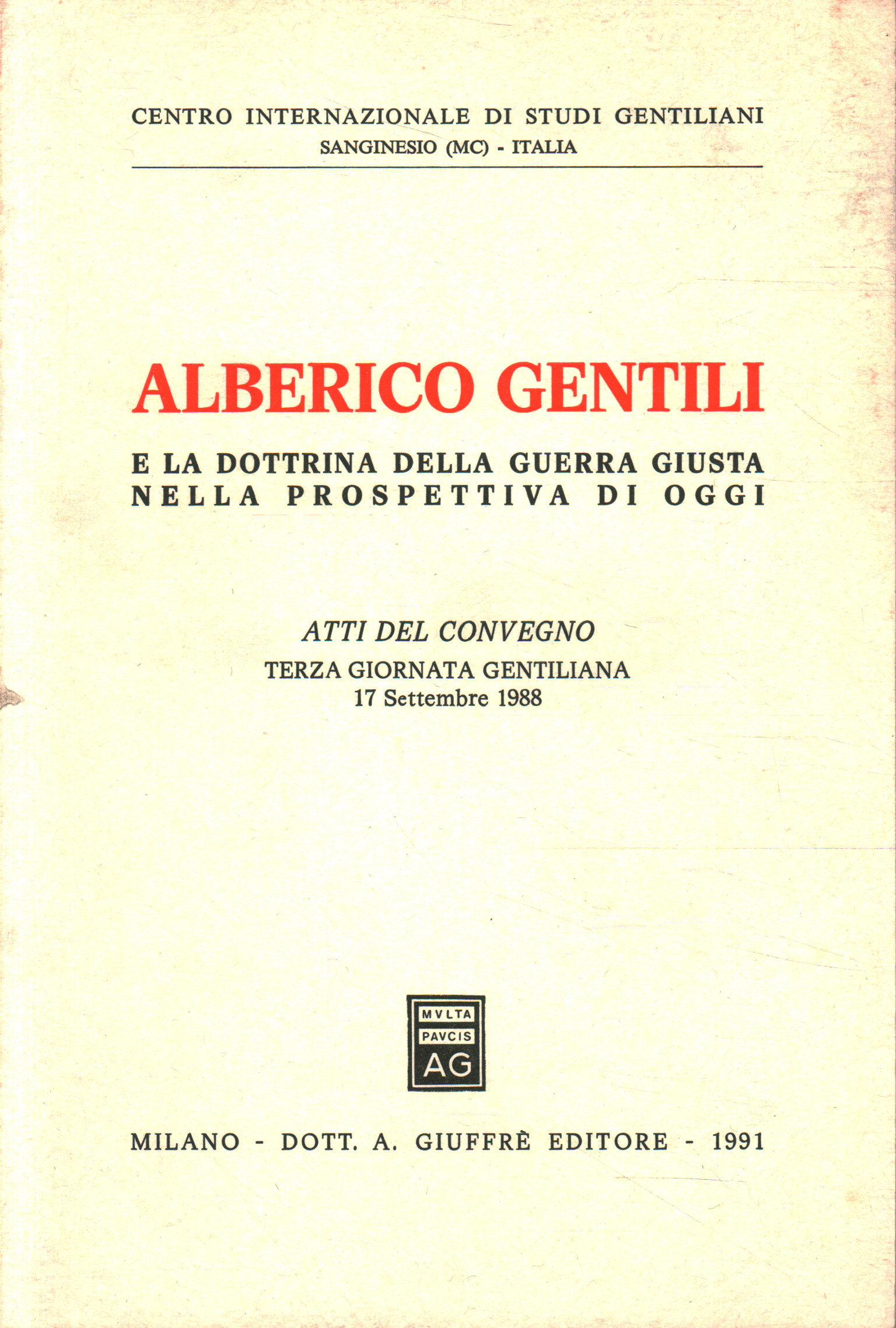 Alberico Gentili et la doctrine de g