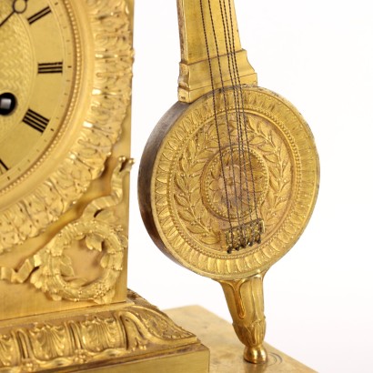 Table Clock Gilded Bronze France XIX Century