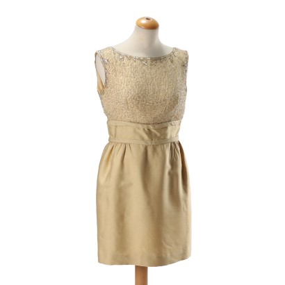 Vintage Cocktail Dress Silk Size 12 Italy 1940s-1950s