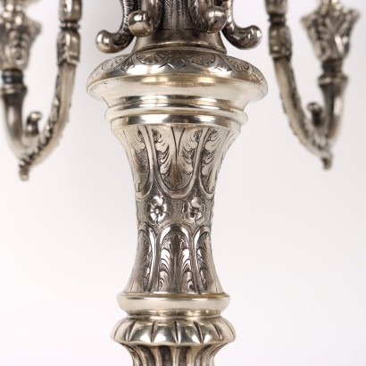 Pair of Candelabra Silver Italy 1930s-1940s